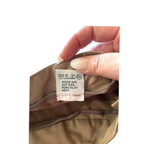 Khaki Pleated Skorts Beige Size S Vintage - Picture 3 of 13